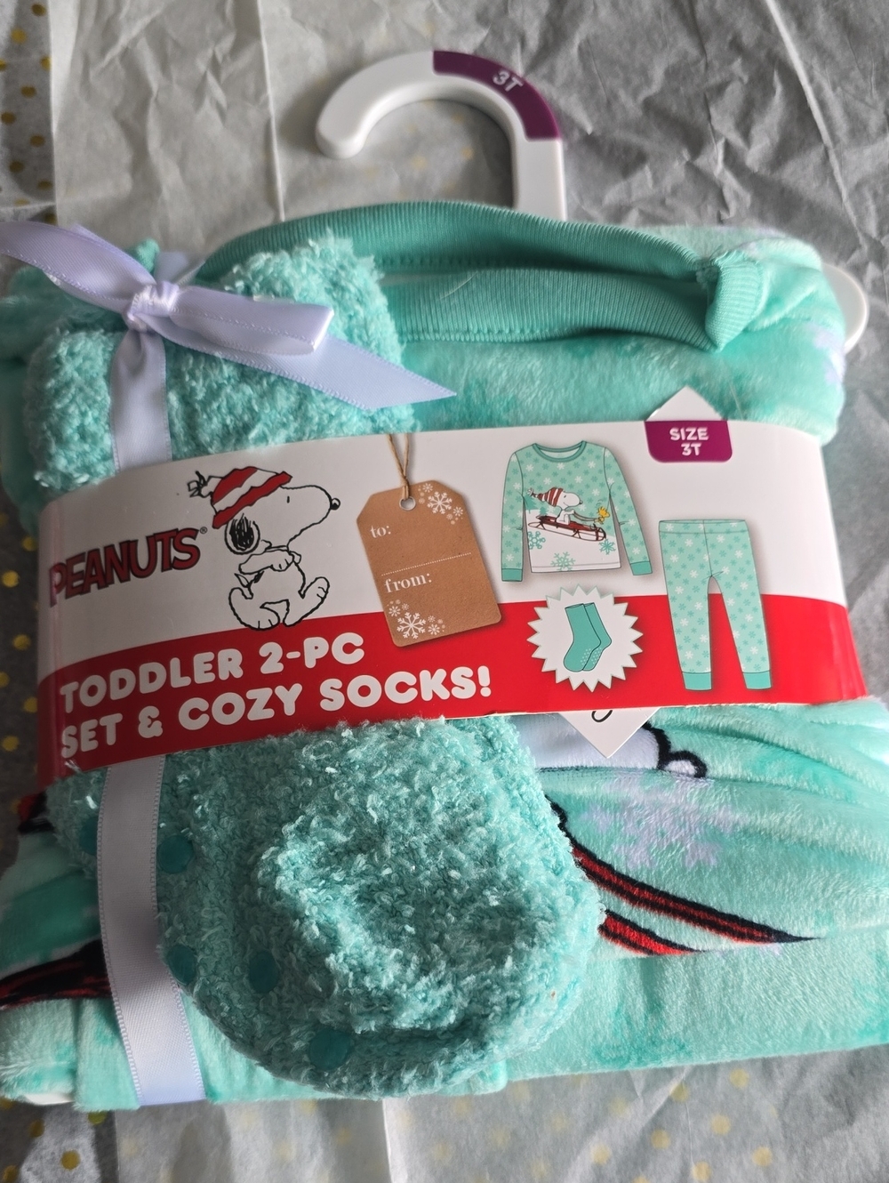 Peanuts Toddler 2-Pc Pajama Set with Cozy Socks -